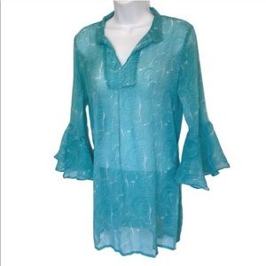 Turquoise Blue Swim Suit Cover Up